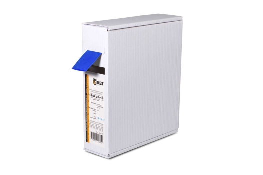 Термоусадочные цветные трубки в компактной упаковке Т-бокс Т-BOX-12/6 (син) (™КВТ)