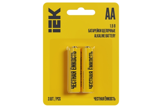 Батарейка щелочная Alkaline LR06/AA (2шт/блистер) IEK