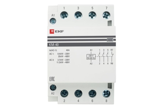 Контактор модульный КМ 40А 3NО+NC (3 мод.) EKF PROxima