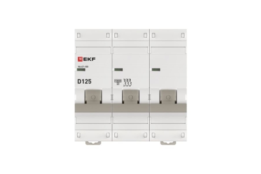 Автоматический выключатель 3P 125А (D) 10kA ВА 47-100 EKF PROxima