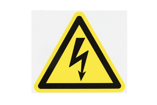 Знак пластик 'Опасность поражения электрическим током' (Молния) W08 (100х100мм.) EKF PROxima