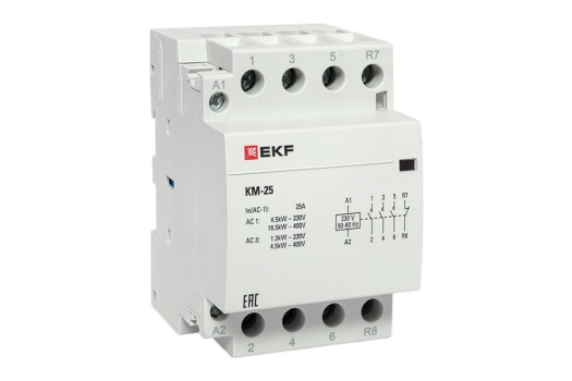 Контактор модульный КМ 25А 3NО+NC (3 мод.) EKF PROxima