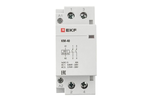Контактор модульный КМ 40А 2NО (2 мод.) EKF PROxima