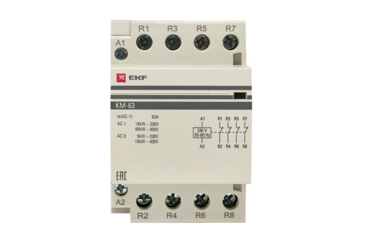 Контактор модульный КМ 63А 4NC (3 мод.) EKF PROxima