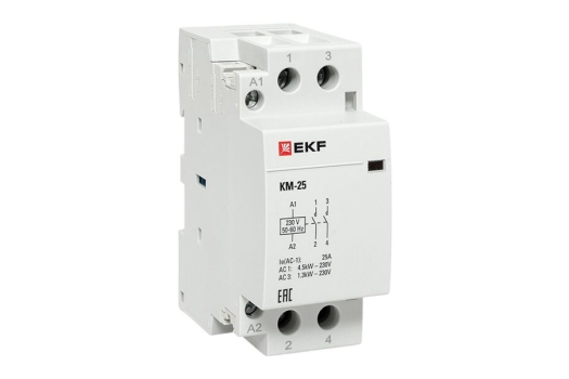 Контактор модульный КМ 25А 2NО (2 мод.) EKF PROxima
