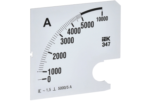 Шкала сменная для амперметра Э47 5000/5А класс точности 1,5 96х96мм IEK