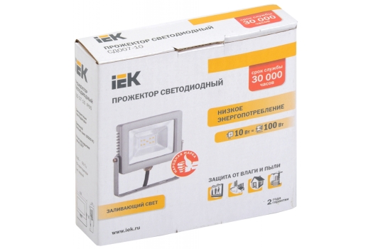 Прожектор светодиодный СДО 07-10 IP65 серый IEK