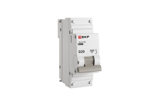 Автоматический выключатель 1P 20А (D) 10kA ВА 47-100 EKF PROxima