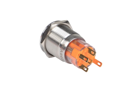 Кнопка S-Pro67 19 мм без фикс. с оранжевой подсв. 230В EKF PROxima