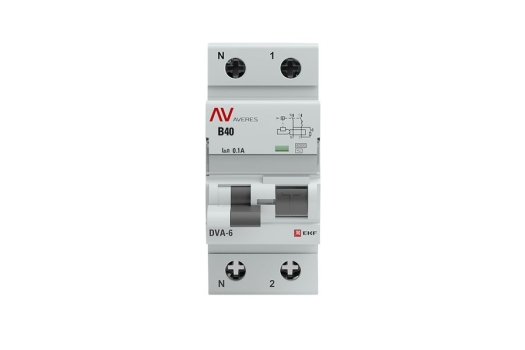 Дифференциальный автомат DVA-6 1P+N 40А (B) 100мА (AC) 6кА EKF AVERES
