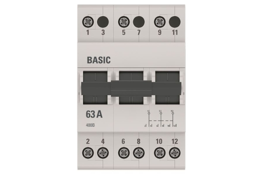 Трехпозиционный переключатель 3P 63А Basic