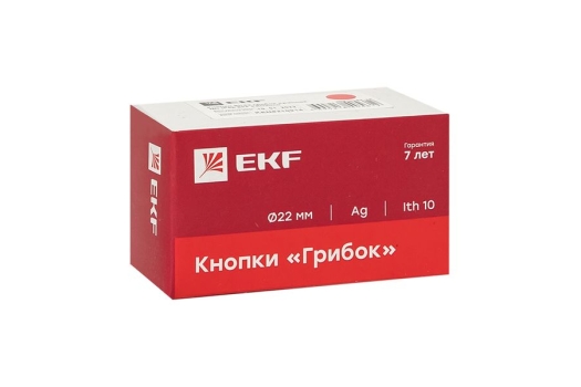 Кнопка BS542 поворотная красная грибок NC IP65 EKF PROxima