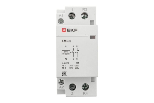Контактор модульный КМ 63А NО+NC (2 мод.) EKF PROxima