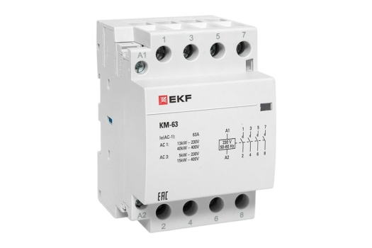 Контактор модульный КМ 63А 4NО (3 мод.) EKF PROxima