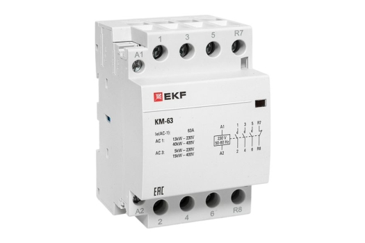 Контактор модульный КМ 63А 3NО+NC (3 мод.) EKF PROxima