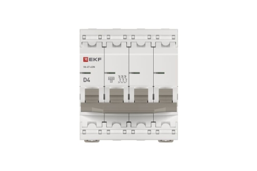 Автоматический выключатель 4P 4А (D) 6кА ВА 47-63N EKF PROxima