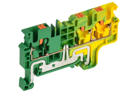 Колодка клеммная CP-MC-PEN заземляющая 3 вывода 2,5мм2 желто-зеленая IEK