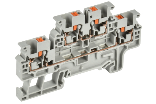 Колодка клеммная CP-ML двухуровневая 4мм2 серая IEK