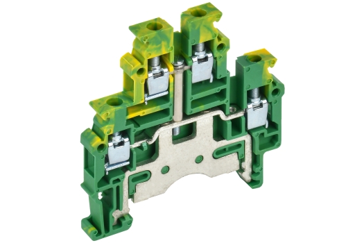 Колодка клеммная CTS-ML-PEN заземляющая двухуровневая 4мм2 желто-зеленая IEK