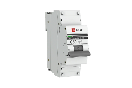 Автоматический выключатель 1P 50А (C) 10kA ВА 47-100M без теплового расцепителя EKF PROxima