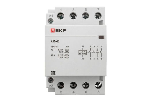 Контактор модульный КМ 40А 4NО (3 мод.) EKF PROxima