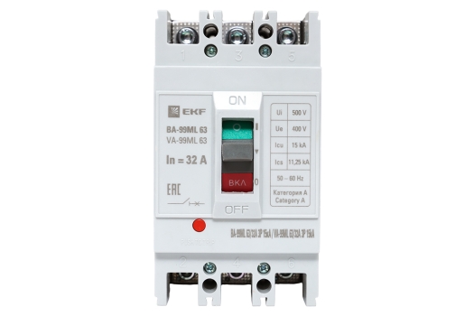 Автоматический выключатель ВА-99МL 63/ 32А 3P 15кА EKF Basic