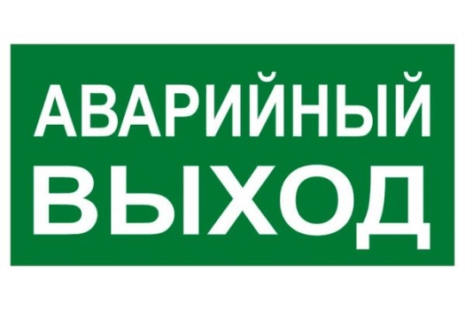 Знак наклейка E23 'Указатель аварийного выхода' (150х300) ГОСТ 12.4.026-2015 EKF PROxima