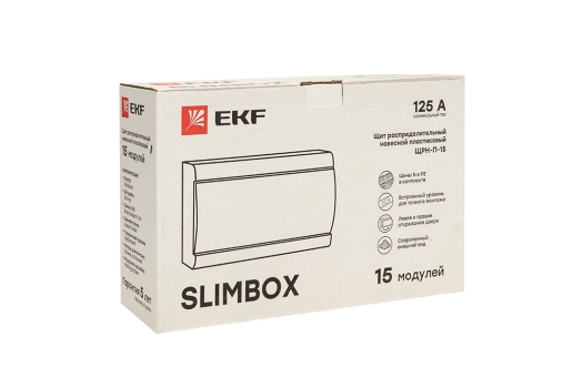 Щит распределительный ЩРН-П-15 'SlimBox' белая дверца IP41 EKF PROxima