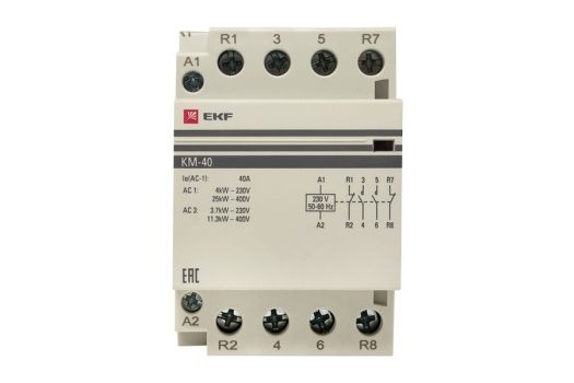 Контактор модульный КМ 40А 2NО+2NC (3 мод.) EKF PROxima