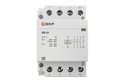 Контактор модульный КМ 16А 3NО+NC (3 мод.) EKF PROxima