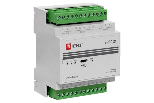 Контроллер базовый ePRO 24 удаленного управления 6вх\4вых 230В WiFi EKF PROxima